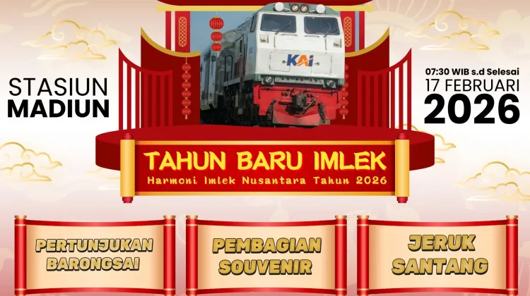 Tahun Baru Imlek, KAI Daop 7 Madiun Sapa Pelanggan